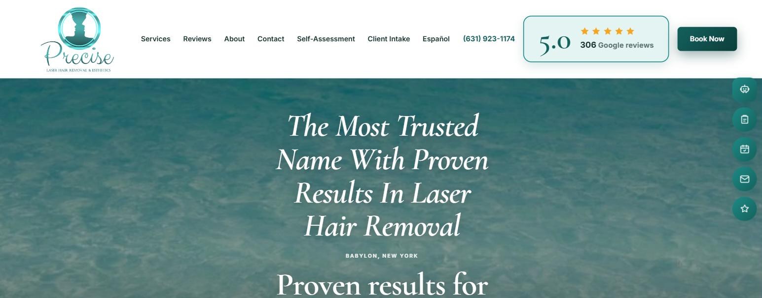 Precise Laser Spa website